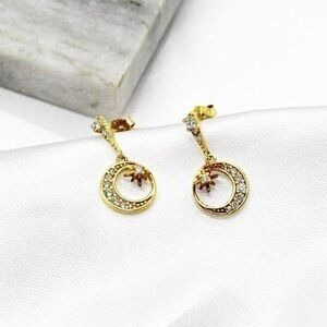 Small Celestial Moon Studs